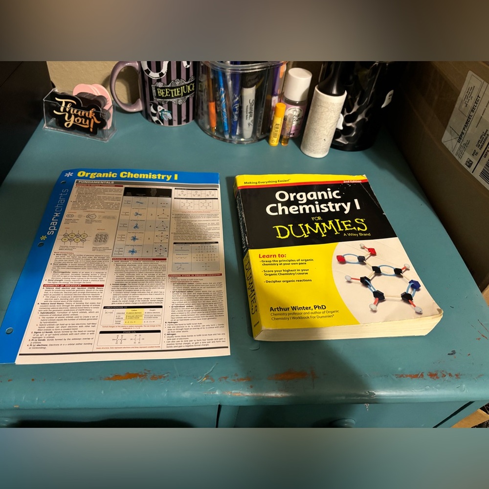 Organic Chemistry 1 for Dummies and SparkCharts for Organic Chemistry 1